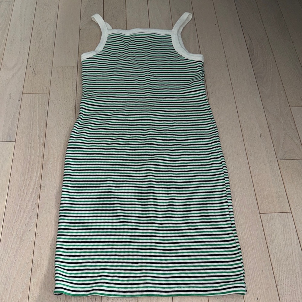 Forever 21 Striped Mini Dress - Black and White, Green